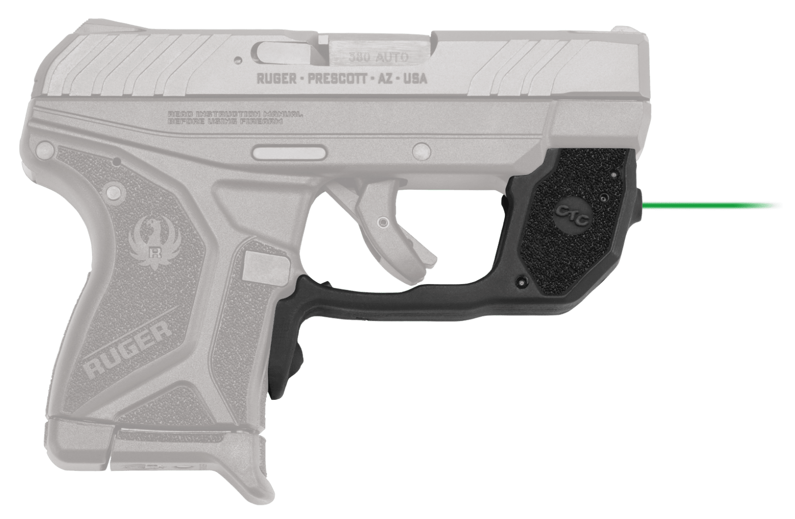 Crimson Trace 0173001 Laserguard  Ruger LCP II, Green Laser Black Polymer