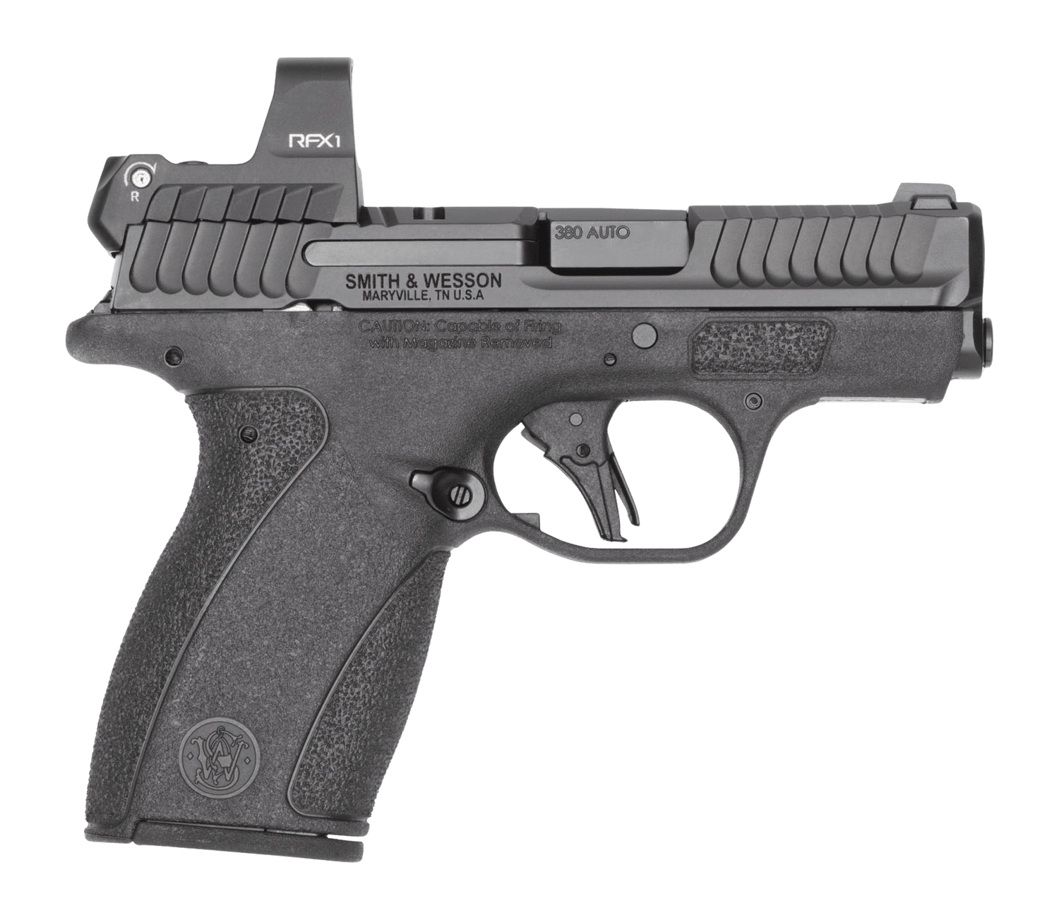 Smith & Wesson 14786 Bodyguard 2.0 w/Optic Micro-Compact 380 ACP 12+1 2.75" Black Armornite Barrel, Black Armornite Stainless Steel Serrated w/Viridian RFX1 Green Dot Slide, Black Polymer Frame, Textu