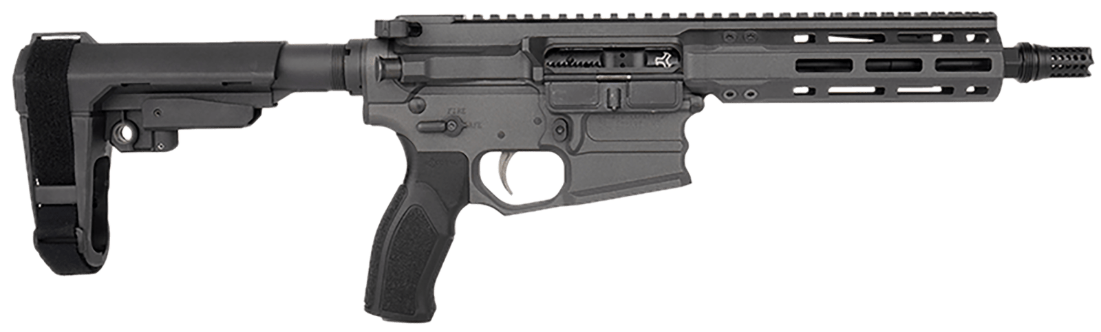 Cobalt Kinetics CKPROLITE30075CHARCOAL Pro Lite  300 Blackout 30+1 7.50" Black Melonite Barrel, Charcoal Aluminum Receiver w/Picatinny Rail, Black Polymer SB Tactical SBA3 Brace, Black Polymer Grip