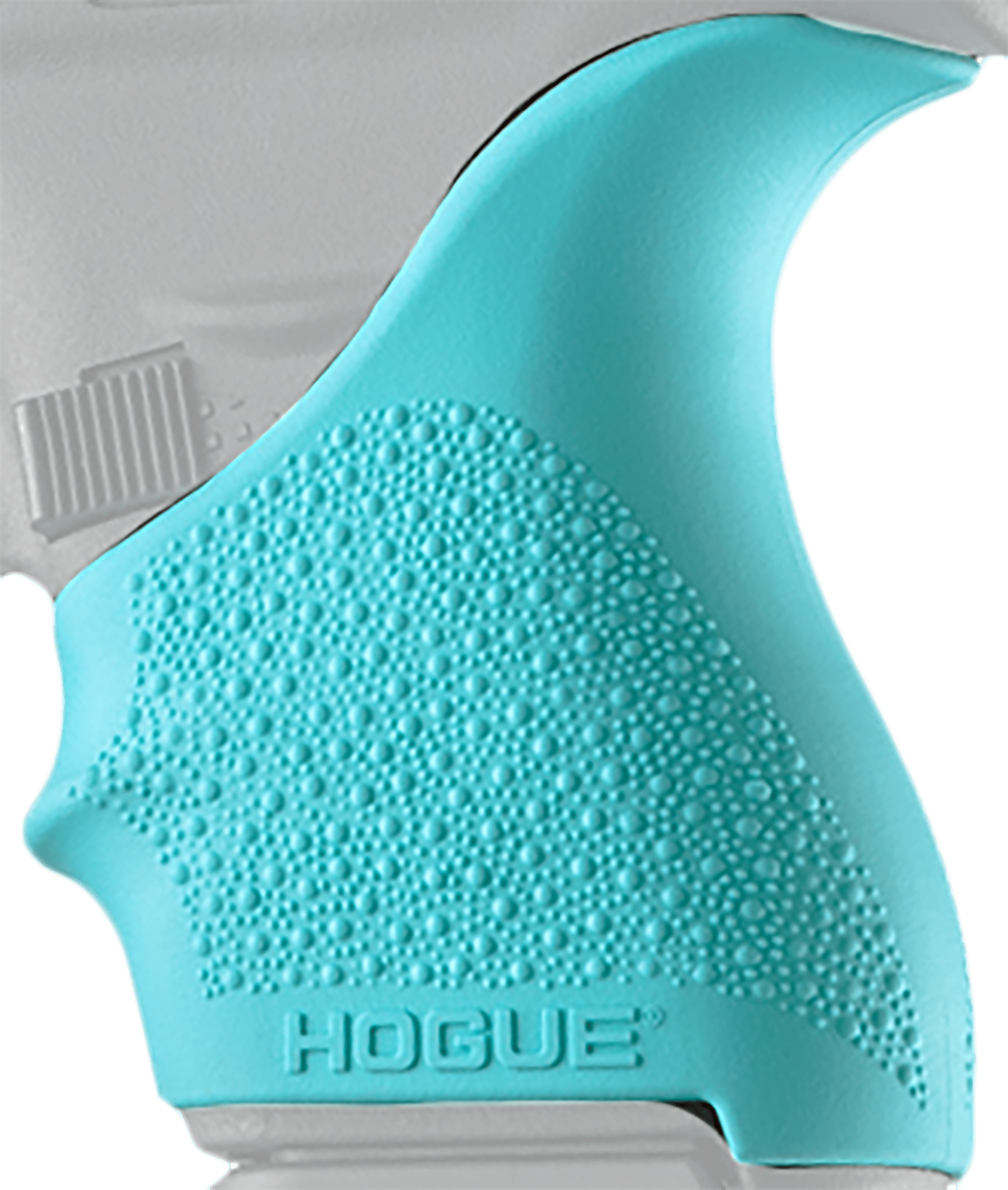 Hogue 18204 HandAll Beavertail Grip Sleeve Compatible w/Glock 42/43 Textured Aqua Blue Rubber