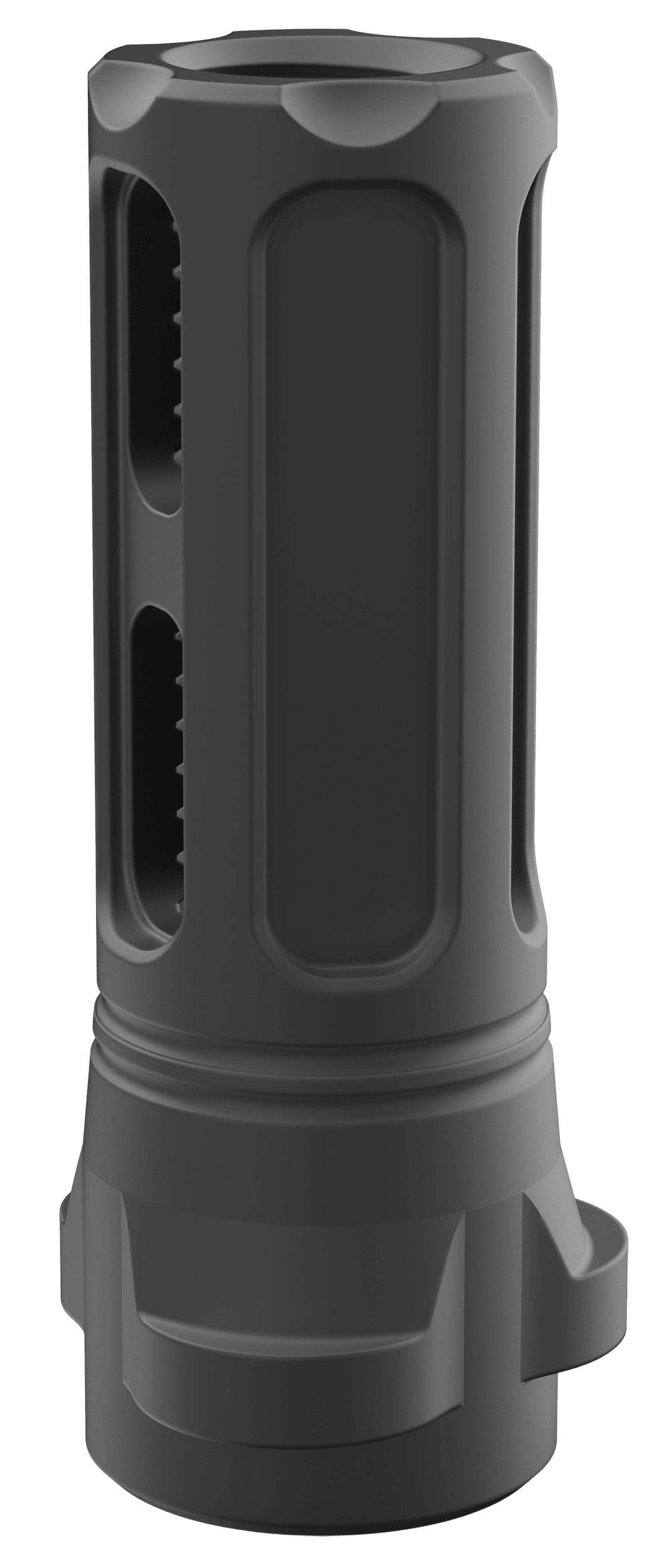 Breek BRK4324 Sentinel Caged Flash Hider Black Nitride Steel 5/8"x24 Threads 9mmLuger Compatible w/ Breek-LOK 3QD