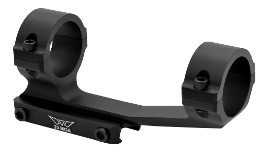 Warne V4012M MSR Scope Mount/Ring Combo Matte Black 30mm 20 MOA