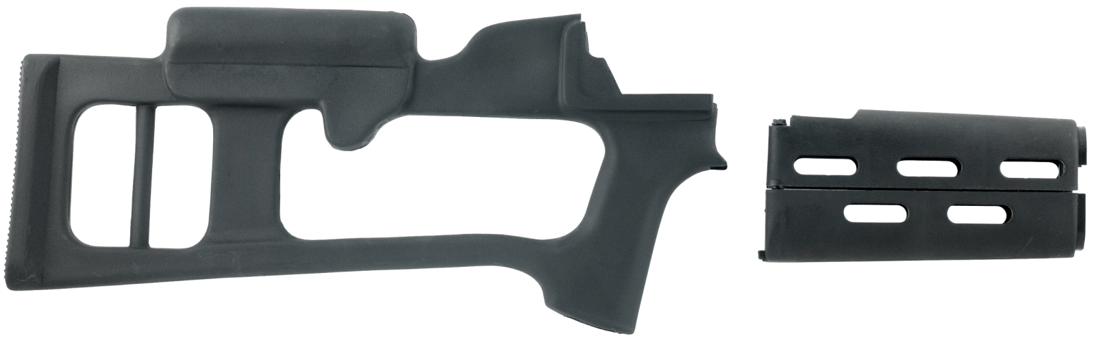 Advanced Technology MAK0100 Fiberforce Stock Package Fixed Thumbhole Black Synthetic & Ventilated Handguard for AK-47 Rifle