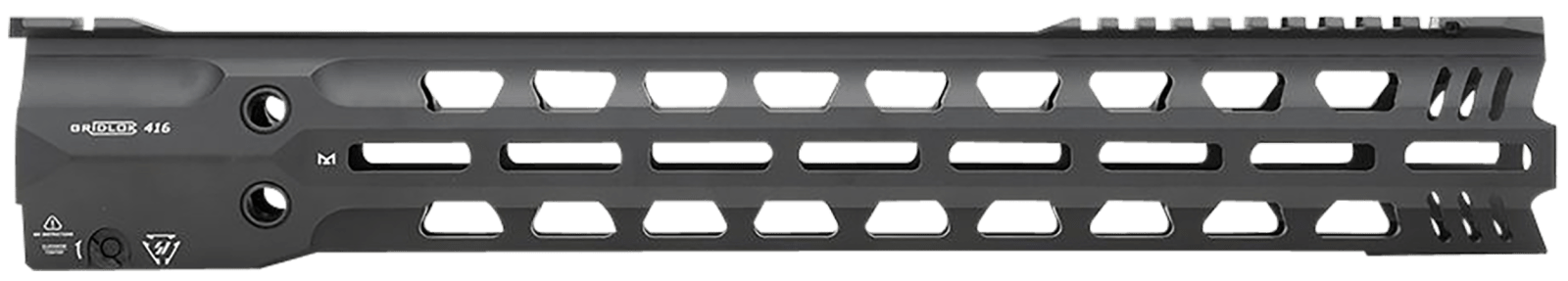 Strike Industries GRIDLOK-416-L-16 GridLok Lightspeed With Quick Detach System 16"L 1.57"D M-LOK Black Aluminum for HK 416, HK MR556, M27 IAR