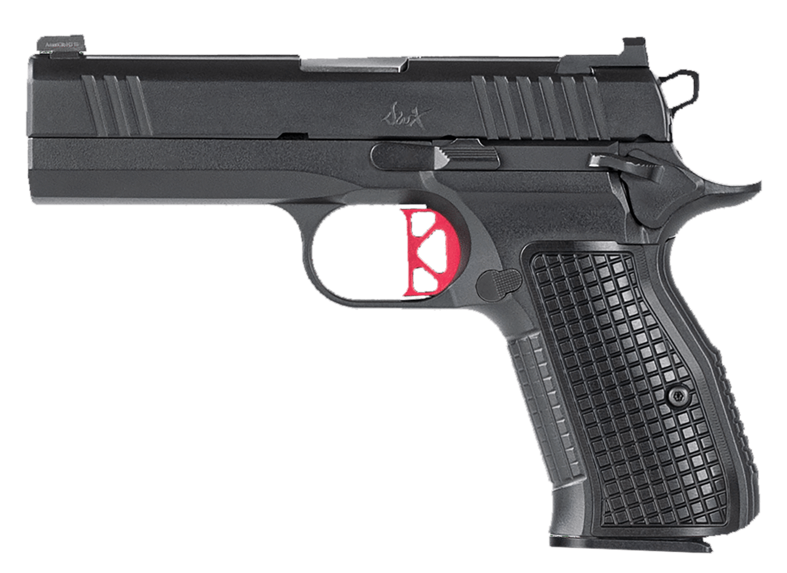 Dan Wesson 92102 DWX Compact Compact Frame 9mm Luger 15+1 4" Match Grade Barrel, Black Serrated Steel Slide, Steel Frame w/Beavertail, Aluminum Grip, Ambidextrous