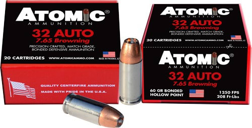 ATOMIC 32 ACP +P 60GR JHP 20RD 10BX/CS