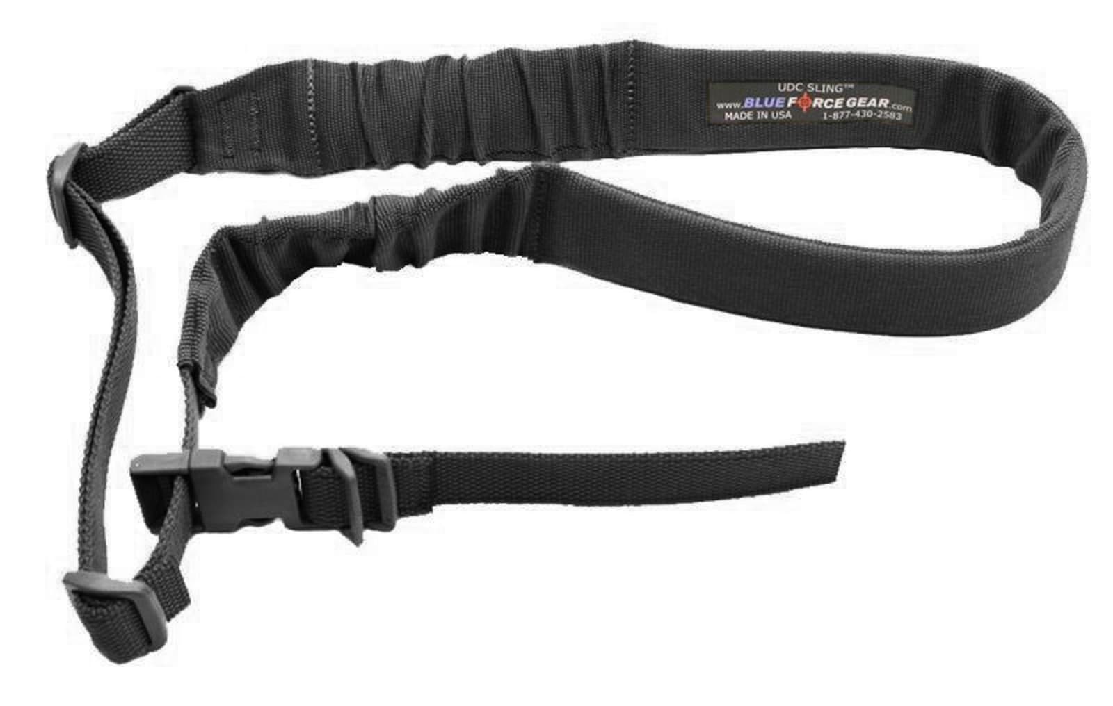 Blue Force Gear 1-Point Padded Bungee Sling with Push Button Adapter Black