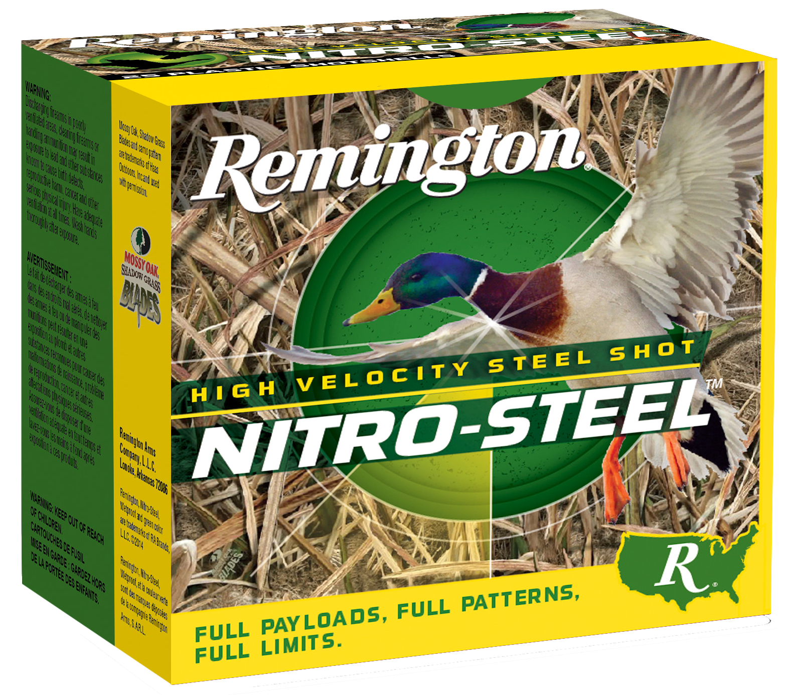 Remington Ammunition 20837 Nitro-Steel High Velocity 12Gauge 3.50" 1 1/2oz BBShot 25 Per Box/10 Case