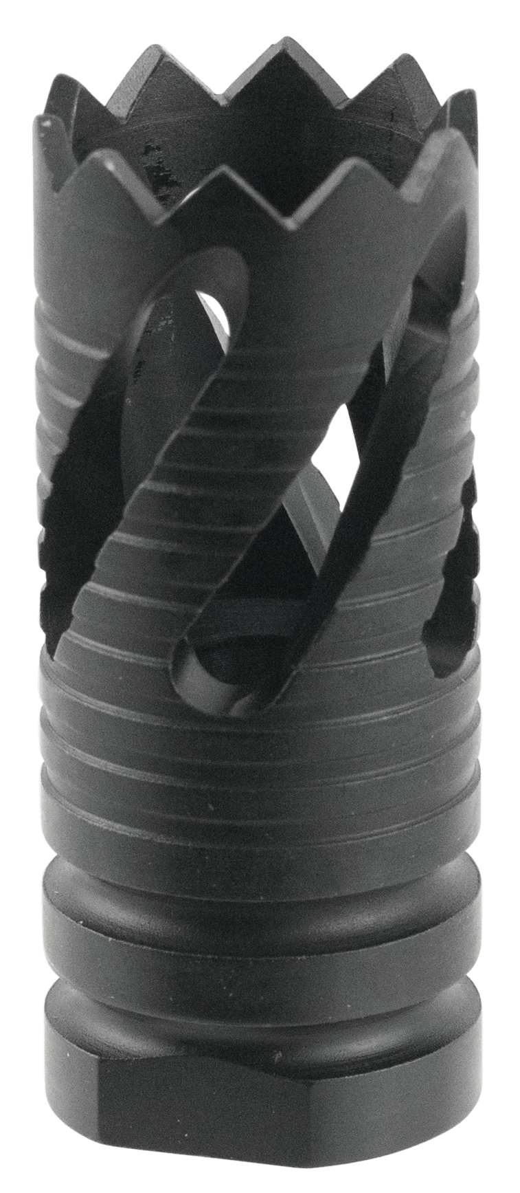 TacFire MZ10213B Thread Crown Muzzle Brake Black Oxide Steel with 5/8"-24 tpi Threads & 2.05" OAL for 308 Win AR-10