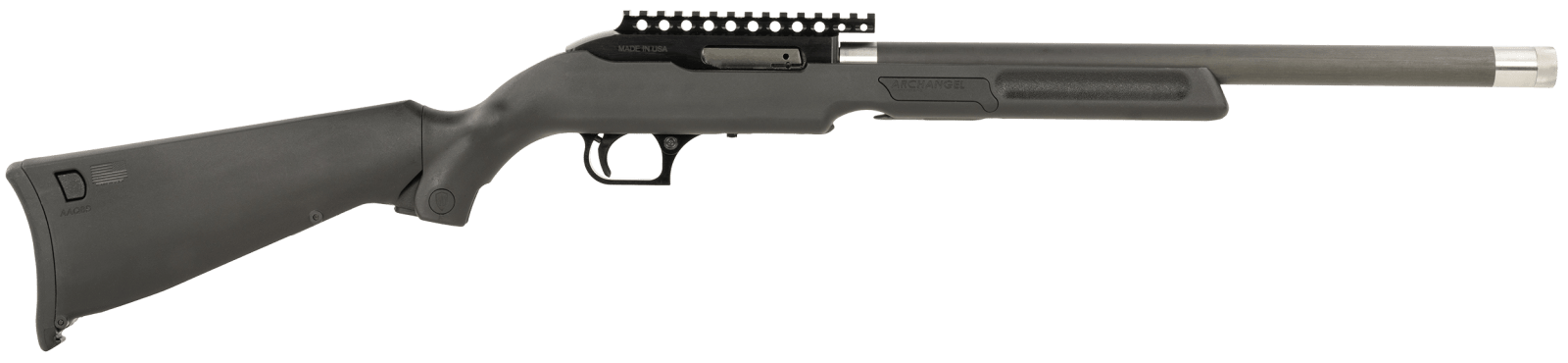 Magnum Research SSAA22G Magnum Lite SwitchBolt 22 LR 10+1 16.50" Black Threaded Barrel, Black Receiver w/Picatinny Rail, Black Archangel Folding Backpack Polymer Stock