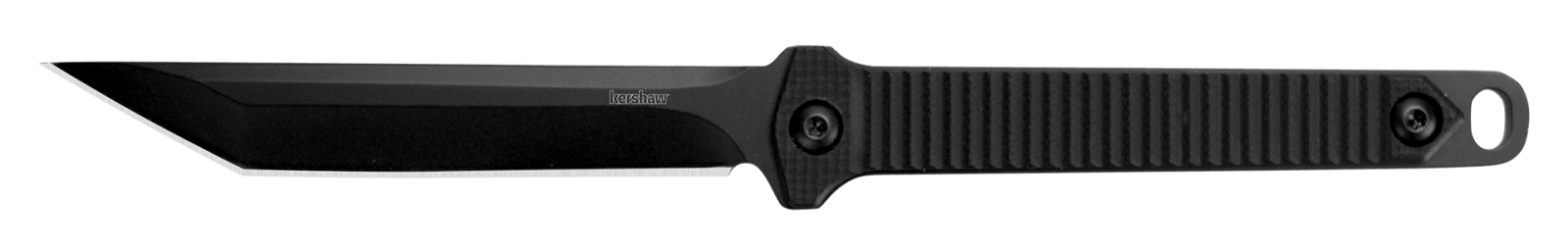 Kershaw 4008X Dune 3.80" Fixed American Tanto Plain Black Oxide 3Cr13MoV SS Blade Black Glass-Filled Nylon Handle Includes Lanyard/Sheath