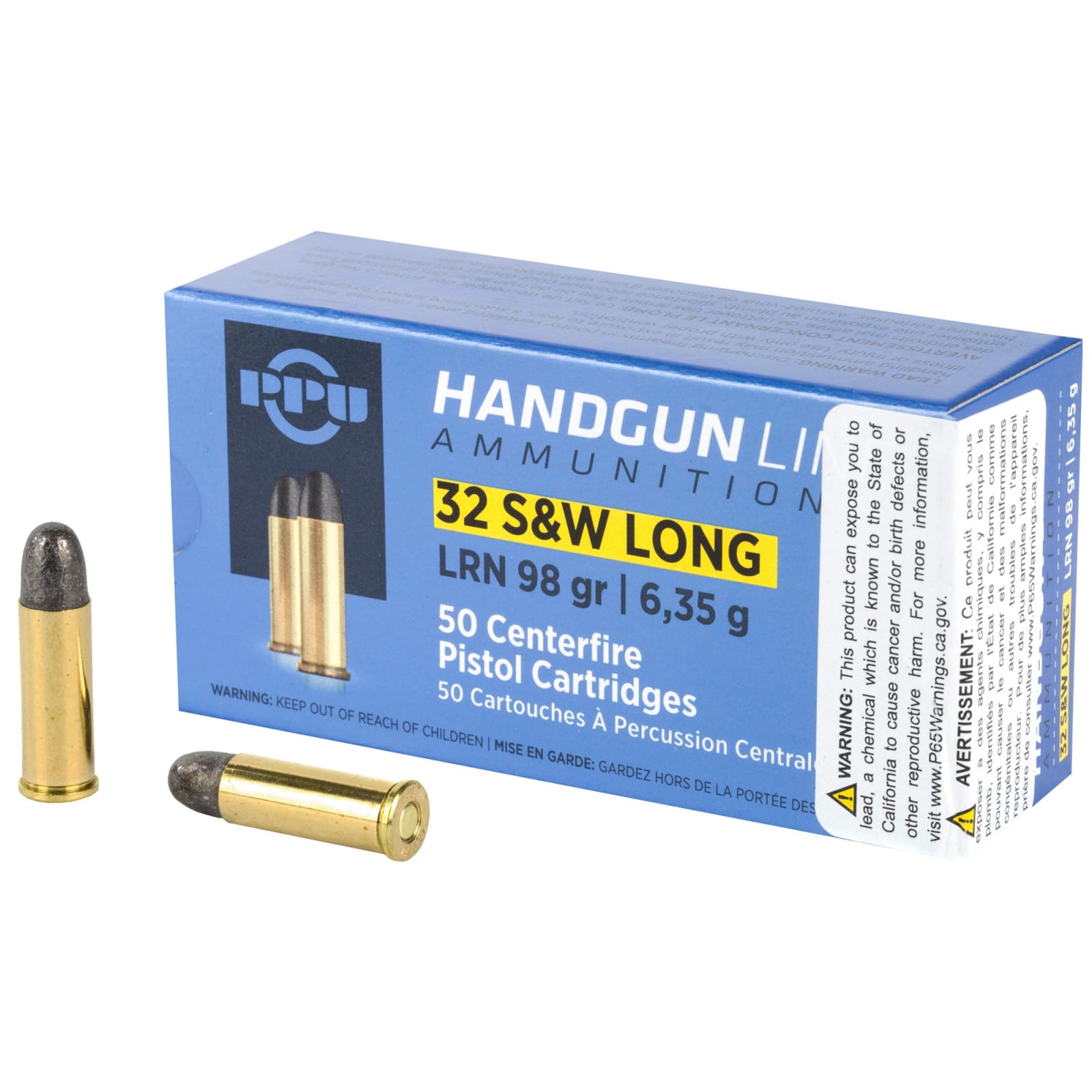 PPU 32 S&W LONG LRN 98GR 50/500