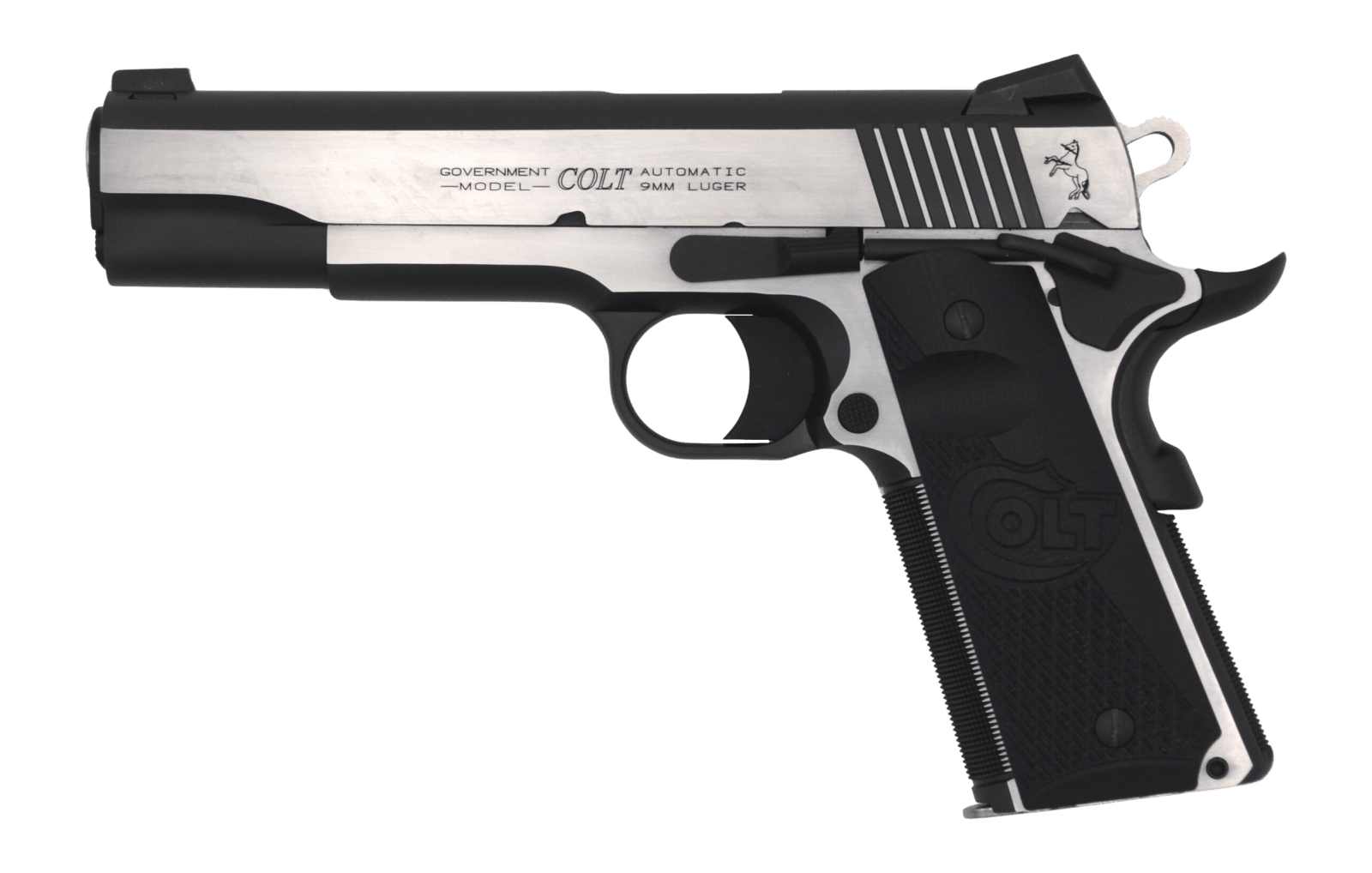 Colt Mfg O1070CEOR Combat Elite Government Full Size 45 ACP 8+1 5" Stainless National Match Barrel Two-Tone Elite Stainless Steel Optic Ready/Serrated Slide & Frame w/Beavertail, Ambidextrous