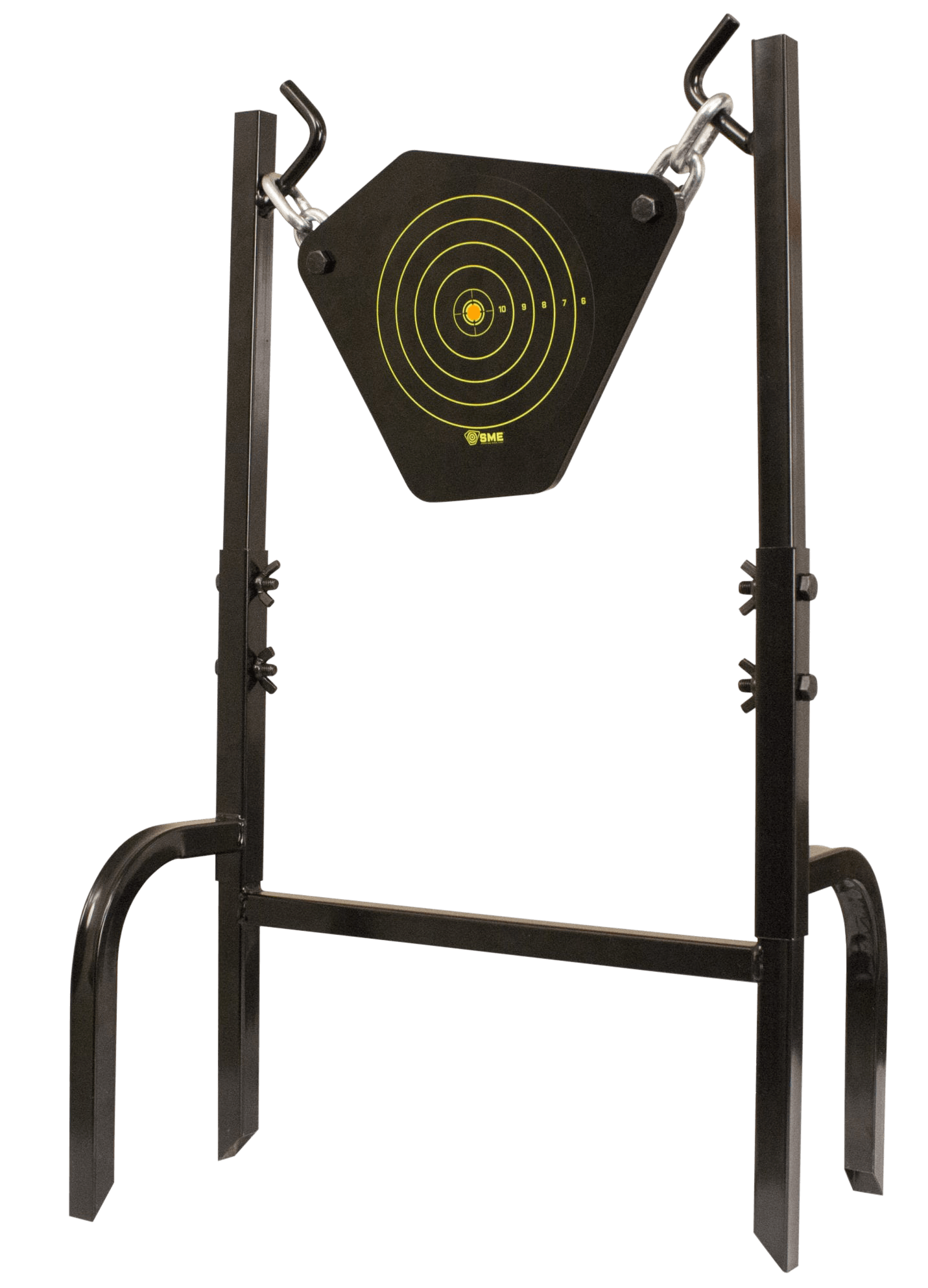SME 95GNG Gong Heavy Duty 9.50" Handgun/Rifle Black 10MM NM500 Steel Bullseye Includes Black