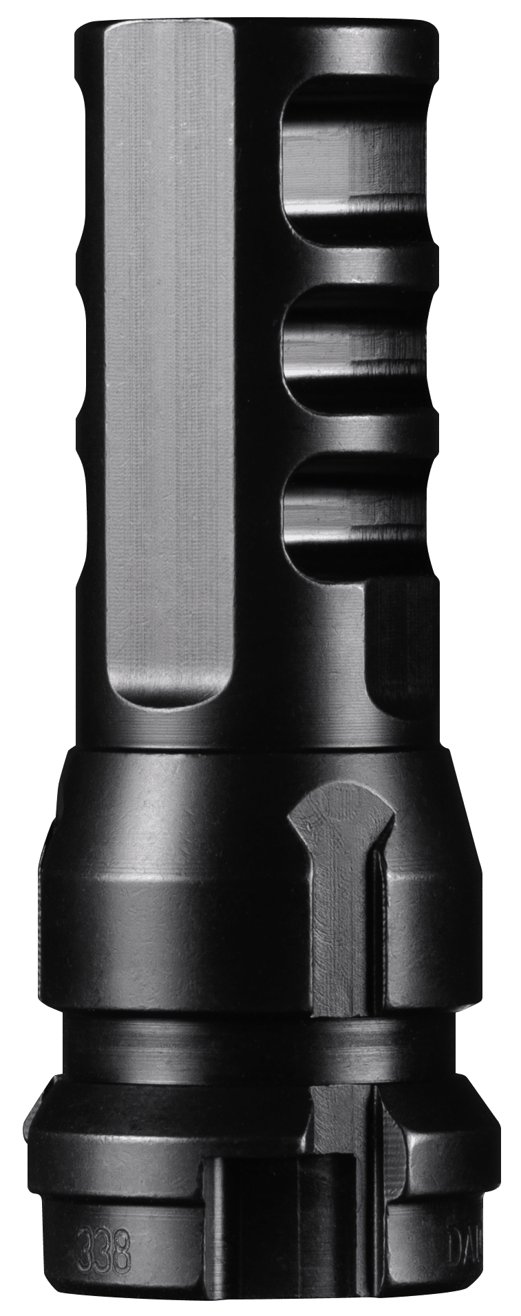 Dead Air DA104 KeyMo Muzzle Brake Black Nitride 4140 HT Alloy Steel M18X1 Threads 338 Cal
