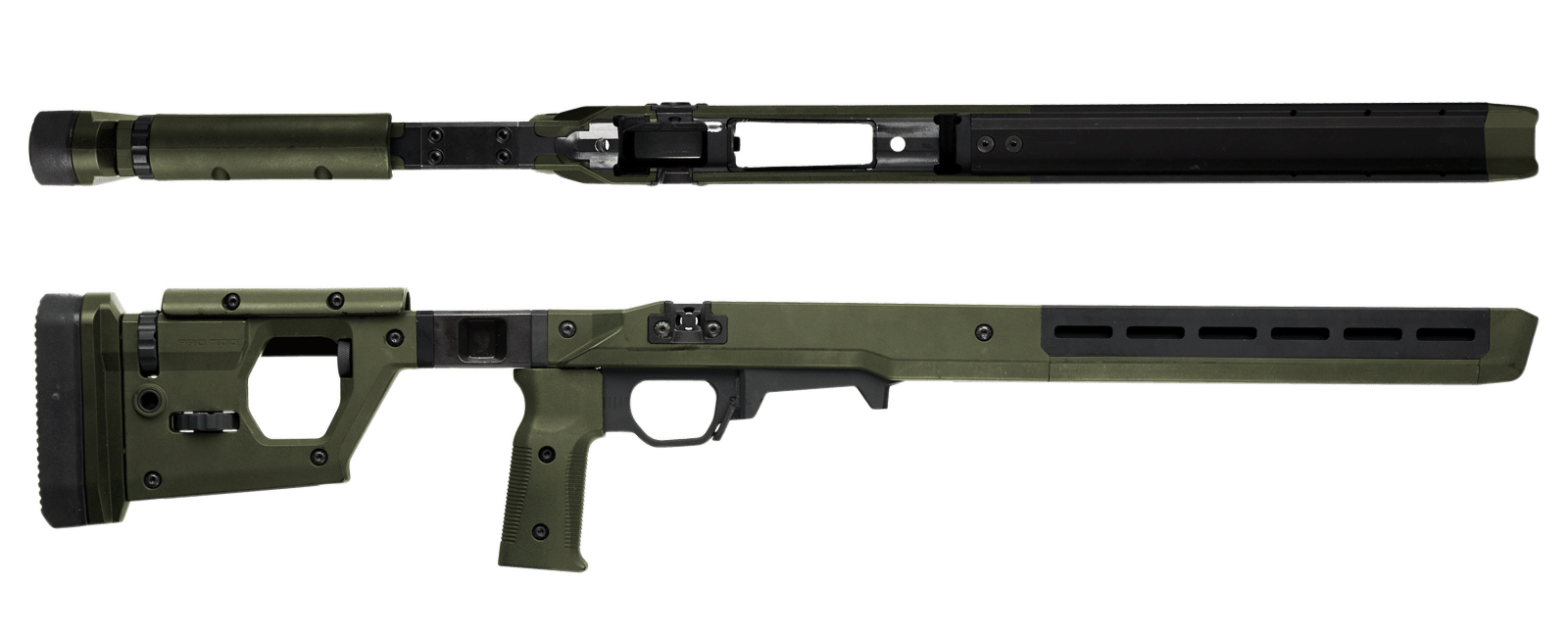 Magpul MAG997-ODG Pro 700 Stock Fixed w/Aluminum Bedding OD Green Synthetic for Remington 700 SA