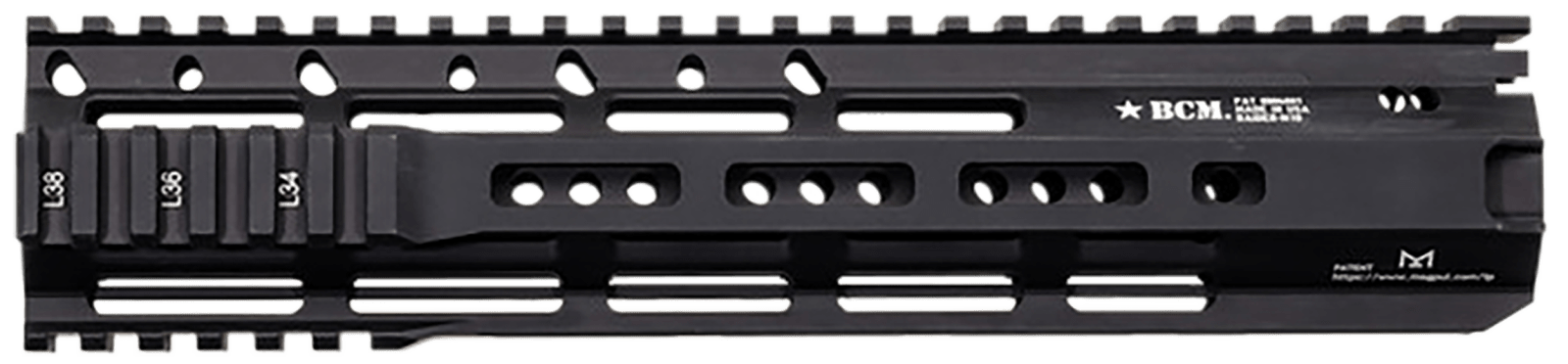 BCM RAIDERM10556BL RAIDER-M13 Rail  Black Anodized 10.00" M-LOK Free-Floating Style Made of Aluminum for AR-Platform