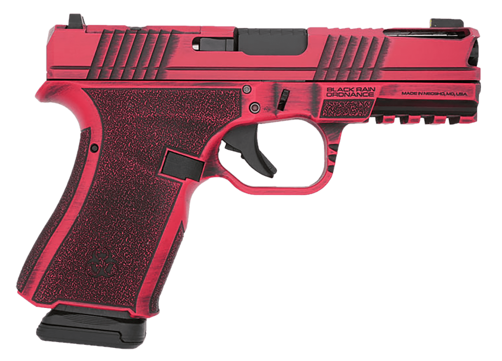 Black Rain Ordnance FLP9MMRB   Compact Frame 9mm 15+1 4" Stainless Steel Slide