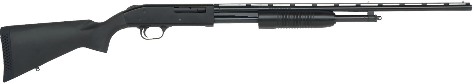 Mossberg 50112 500 Bantam Youth 410 Gauge Pump 3" 5+1 24" Blued Vent Rib Barrel, Blued Steel Receiver, Fixed Black Synthetic Stock, Right Hand, Fixed Full Choke