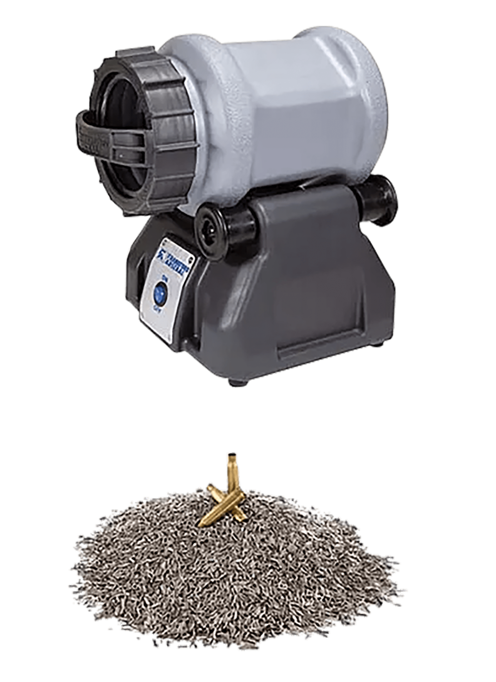Frankford Arsenal 1199453 Rotary Tumbler Lite Pro Kit Grey/Blue Stainless Steel Capacity, 300 Pieces of 223 Brass