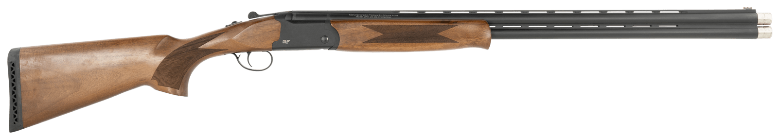 Gforce Arms GF5B2028 GF5 Filthy Pheasant Full Size 20 Gauge Break Open 3" 2rd 28" Black Over/Under Vent Rib Barrel, Black Aluminum Receiver, Fixed Turkish Walnut Stock, 5 Chokes