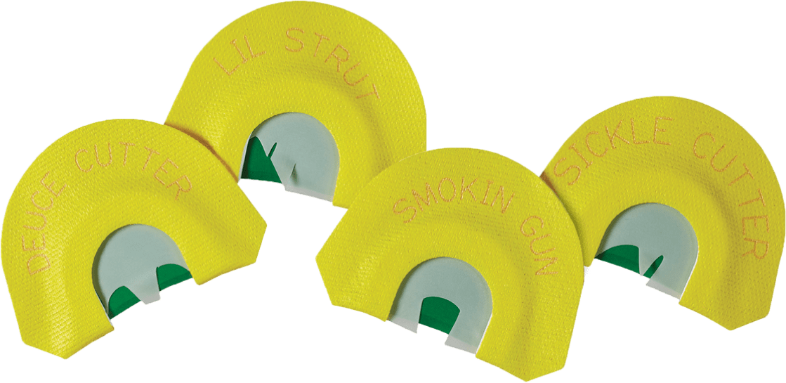 HS Strut STR05930 Premium Flex 4 Diaphragm Call Attracts Turkey Species Yellow Contains 4 Calls