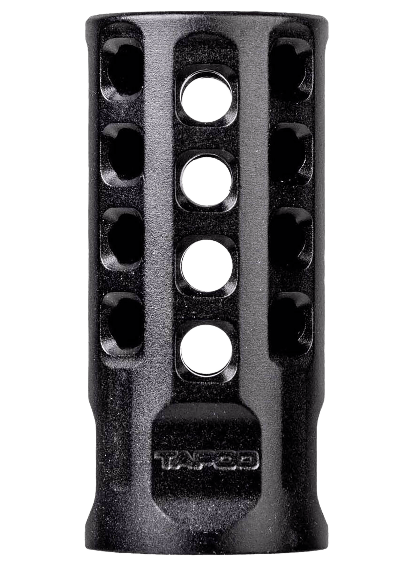 Tapco TAP22004  Muzzle Brake Black Anodized Aluminum 1/2"x28 Threads 2" OAL .920" Diameter 22 LR