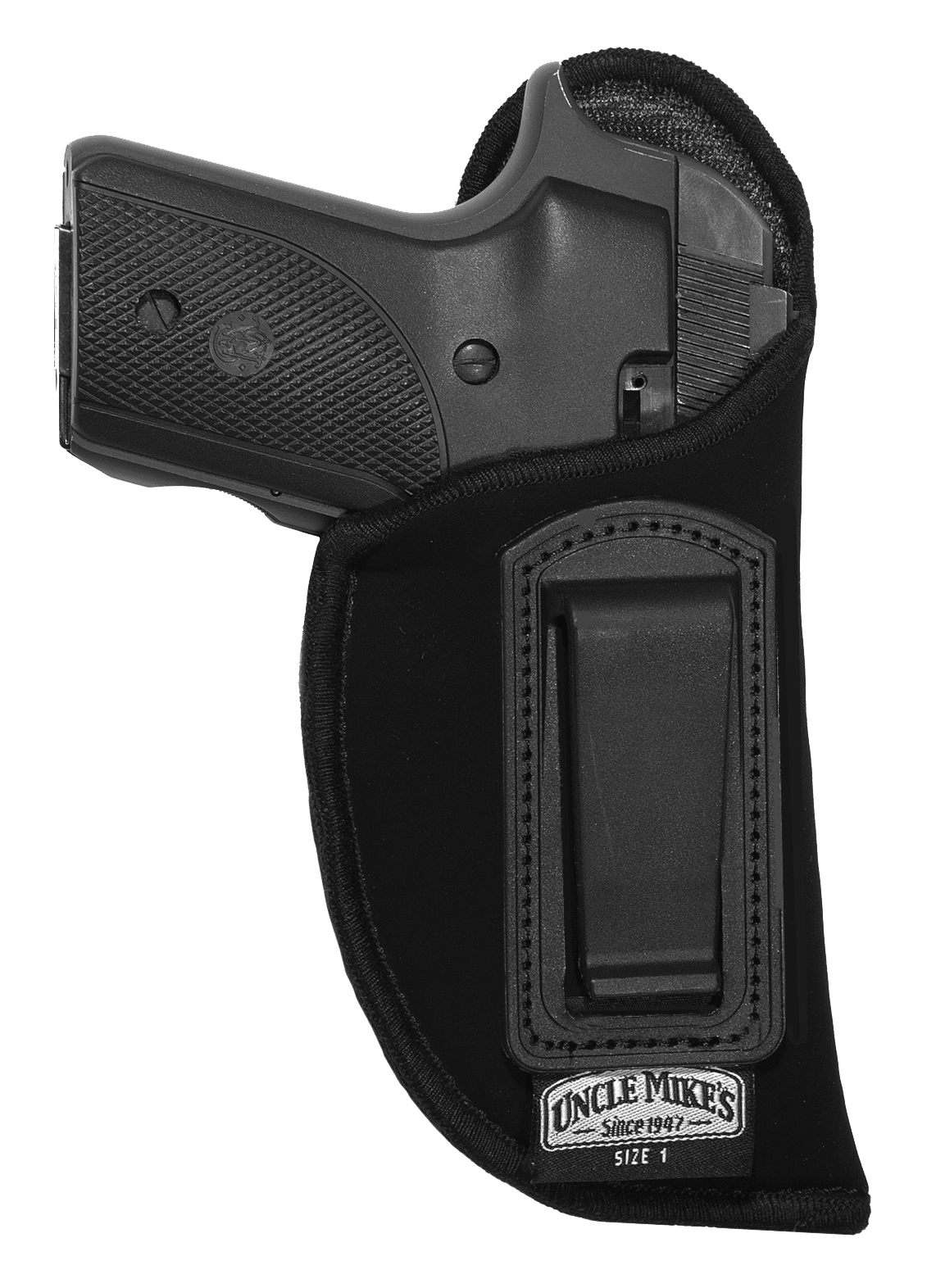 Uncle Mike's 89362 Inside The Pants Holster IWB Size 36 Black Suede Like Belt Clip Fits Sm Frame 5rd Revolver w/Hammer Spur Fits 2" Barrel Left Hand