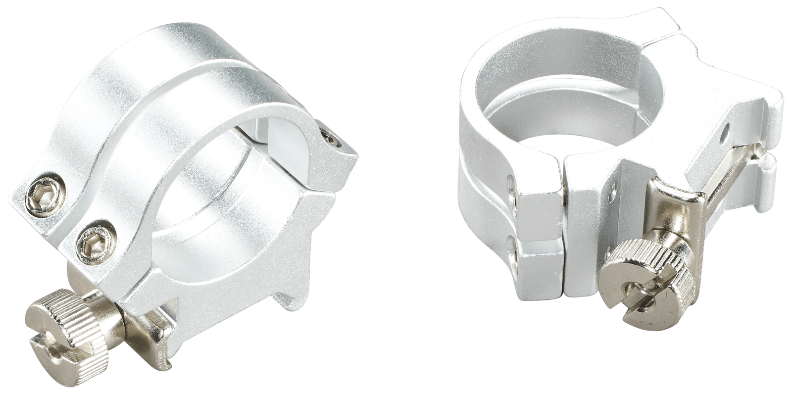 Weaver Mounts 49056 Quad Lock Detachable Rings  Silver 1" High