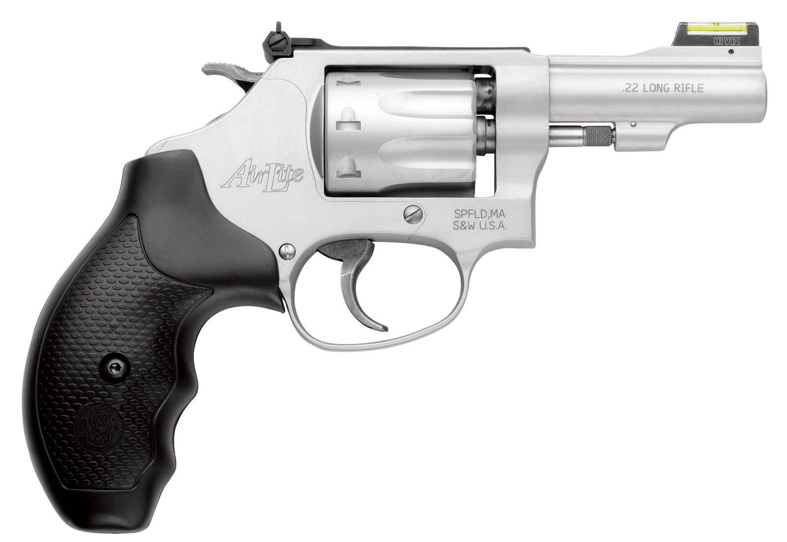 Smith & Wesson 160221 Model 317 Kit Gun *CA Compliant 22 LR 8 Shot 3" Stainless Steel Barrel, Aluminum Alloy Cylinder & J-Frame, HiViz Fiber Optic Green Front/Adjustable Rear Sights, Synthetic Grip