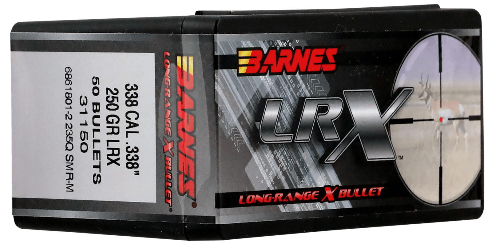 Barnes Bullets 31150 LRX Long Range 338Cal 250gr Boat Tail 50/Box