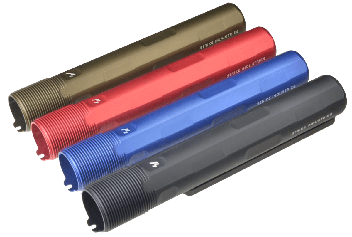 Strike ARARET7RED Advanced Receiver Extension  AR-15, AR-10 Red Anodized Aluminum