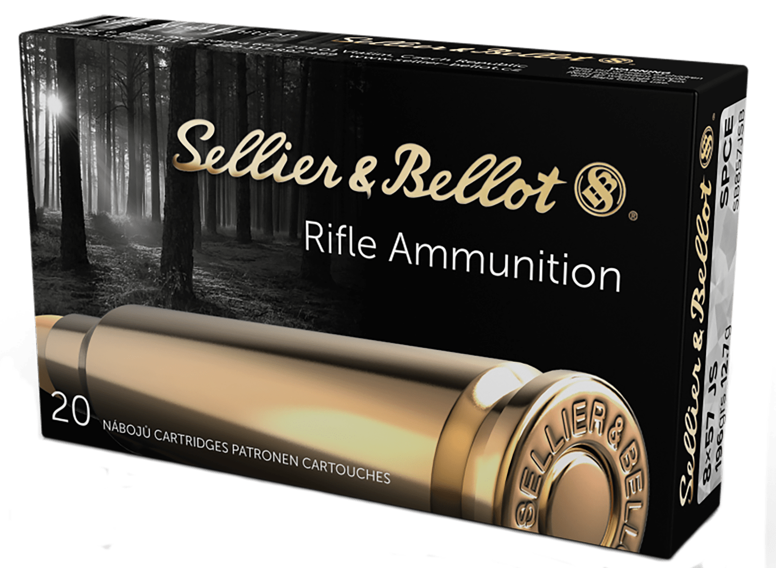 Sellier & Bellot SB857JSB Rifle 8x57JS 196gr Soft Point Cut Through Edge 20 Per Box/20 Case
