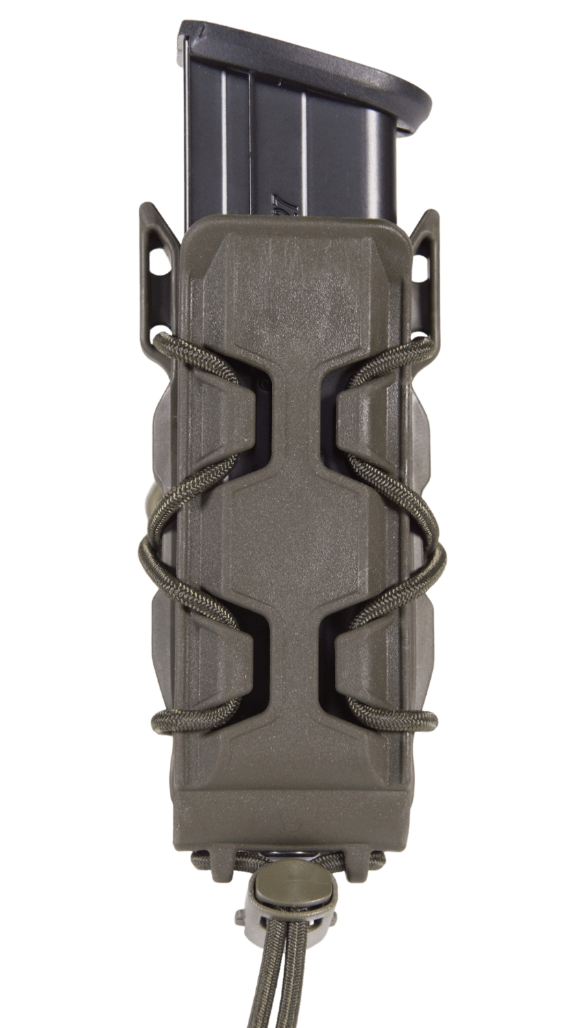 High Speed Gear 16PT01OD TACO V2 Mag Pouch Single, OD Green Polymer, Belt Clip/MOLLE U-Mount, Compatible w/ Pistol Mags