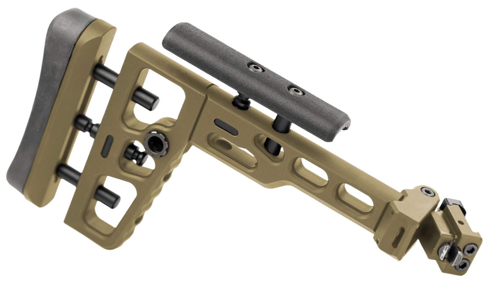 Samson 040617032 S.A.S. K Folding Stock Flat Dark Earth Anodized Aluminum