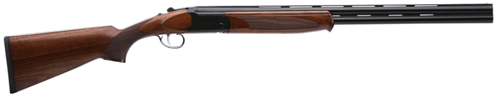 Stevens 22168 555 Full Size 410 Gauge Break Open 3" 2rd 26" Black Satin Over/Under Vent Rib Barrel, Satin Black Aluminum Receiver, Fixed Turkish Walnut Stock, Ambidextrous