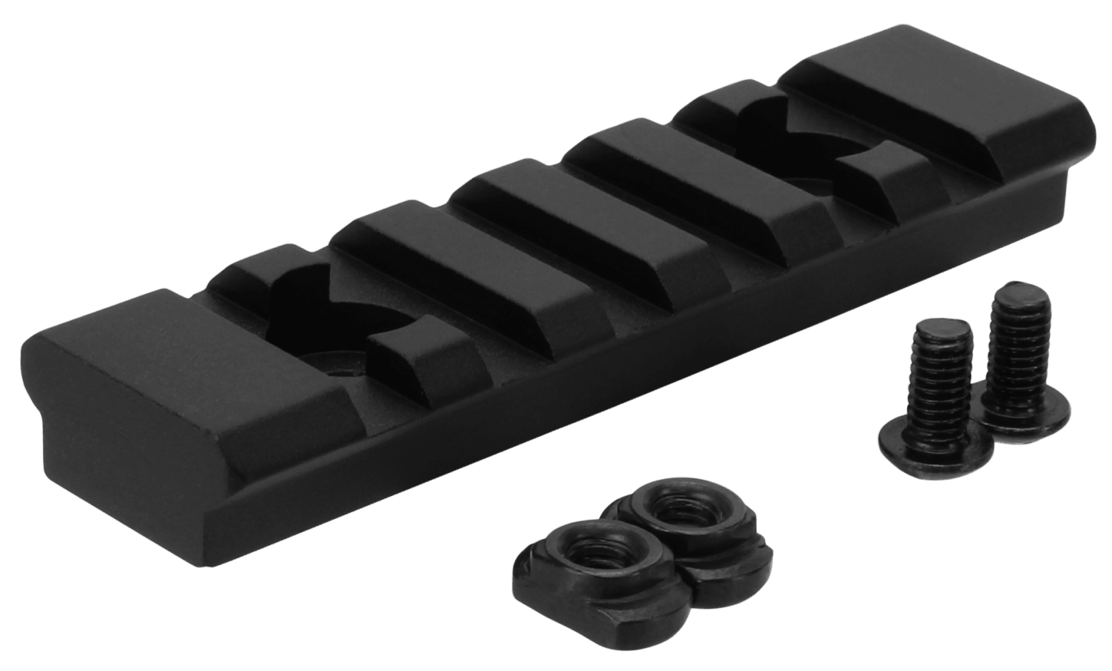 TacFire MAR105M M-LOK Accessory Picatinny Section Rail 3 Inch 7 Slots  Black Anodized
