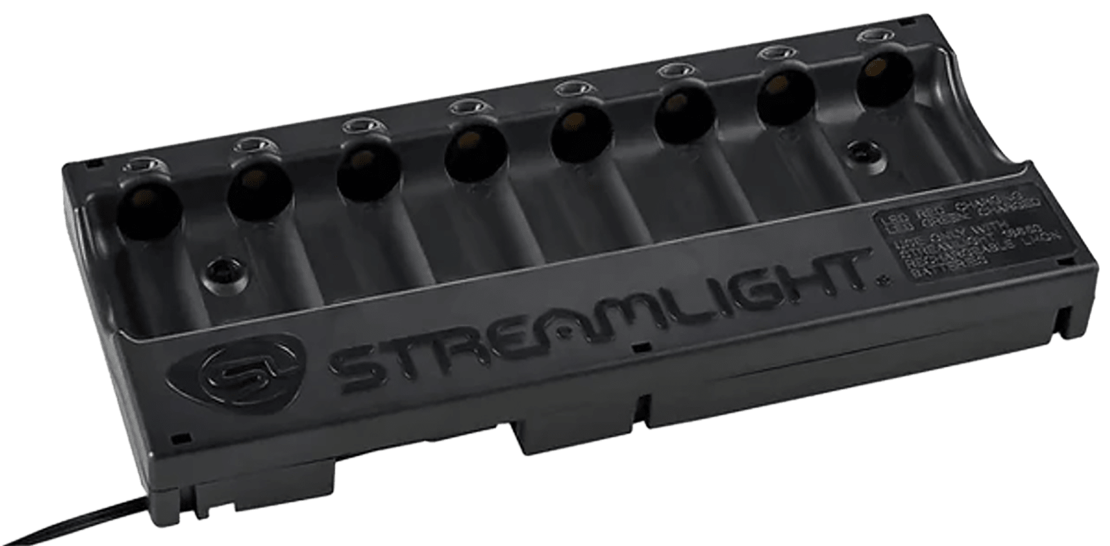 Streamlight 20233 8-Unit Bank Charger Black SL-59/CR123A Battery 12V DC