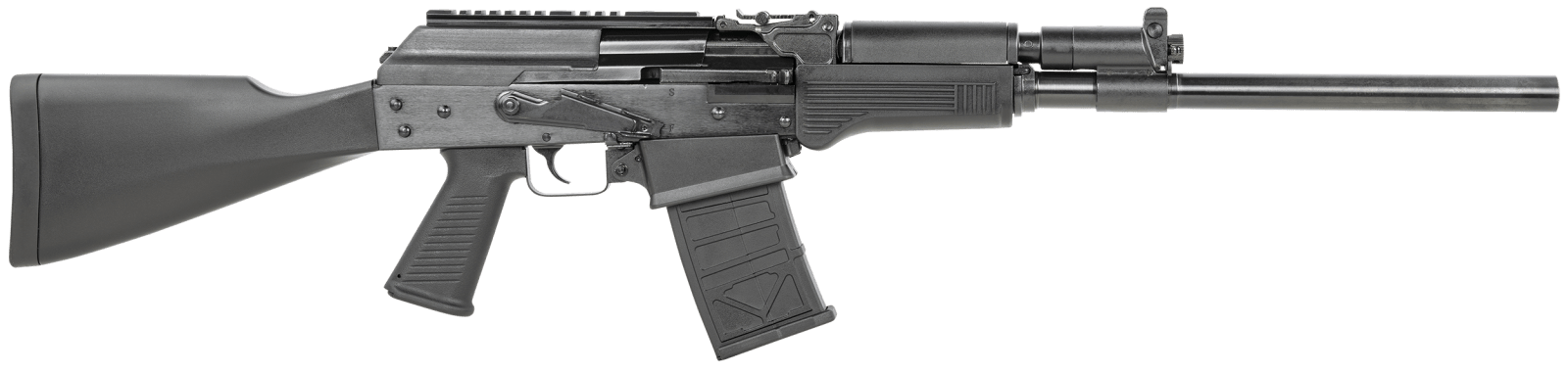 JTS Shotgun M12AK M12AK  12 Gauge Semi-Auto 3" 5- 2.75" Shells, 18.70" Black Steel Barrel, Black Receiver, Black Fixed Synthetic Stock, Black Polymer Grip