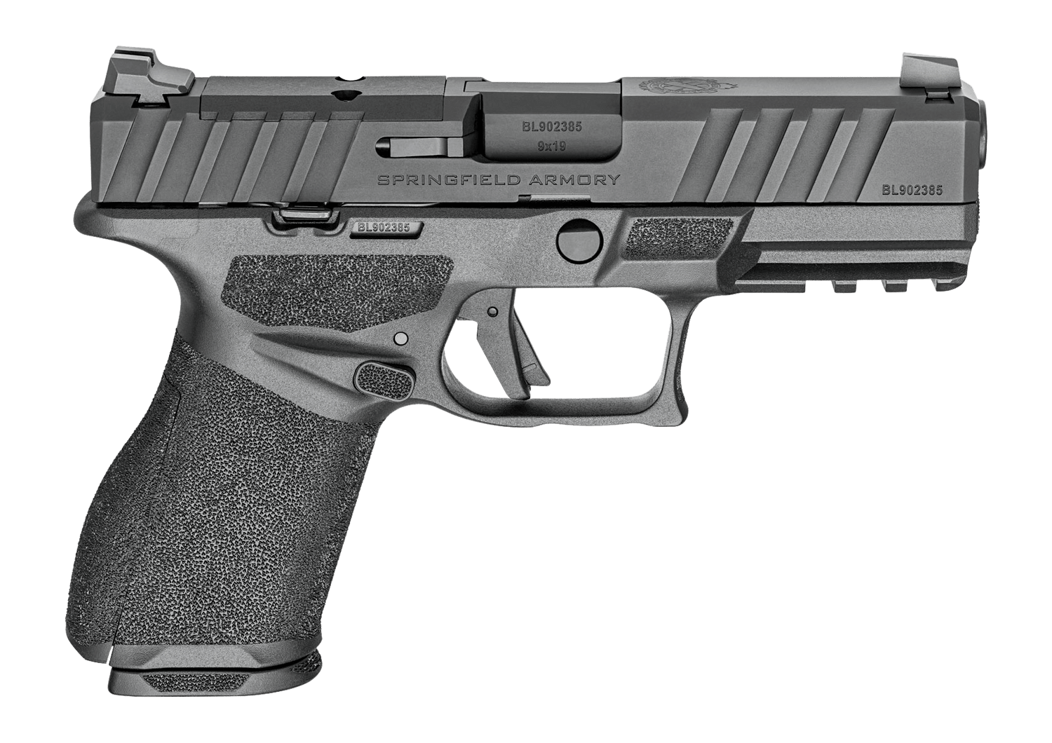 Springfield Armory ECA9409B Echelon Alpha 40.C 9mm Luger 15+1 4" Black Melonite Barrel & Optic Ready/Serrated Slide, Black Polymer Frame w/Picatinny Rail Adaptive Texture Grip