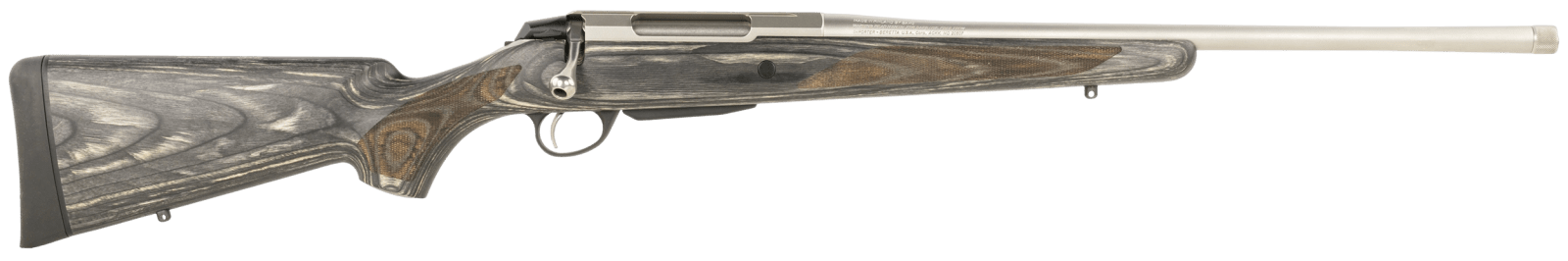 Tikka JRTXG34022MT T3x Laminated Full Size 270 WSM 3+1 22.40" Stainless Threaded Barrel, Stainless Steel Drilled & Tapped Receiver, Oil Gray Fixed Laminate Stock, Right Hand
