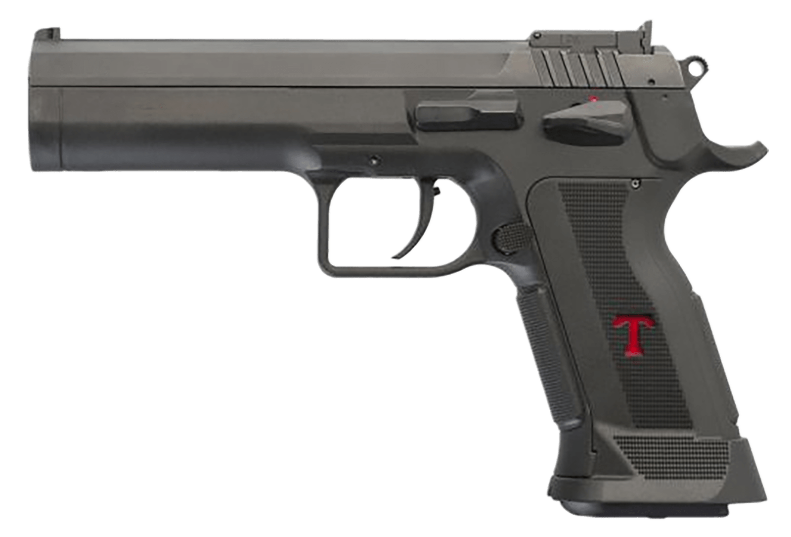 Tanfoglio TFLIMPROP9 Limited Custom 9mm Luger 19+1 4.76" Stainless Steel Barrel, Black Serrated Steel Slide, Black Polymer Frame w/Beavertail, Textured Grip