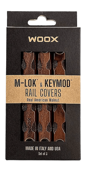 Woox SH.MLK005.S3 M-LOK Rail Covers  Micarta Green American Walnut 3Pack