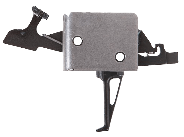 CMC Triggers 93504 Drop-In  Two-Stage Flat Trigger w/ 2-4 lbs Draw Weight & Black/Silver Finish