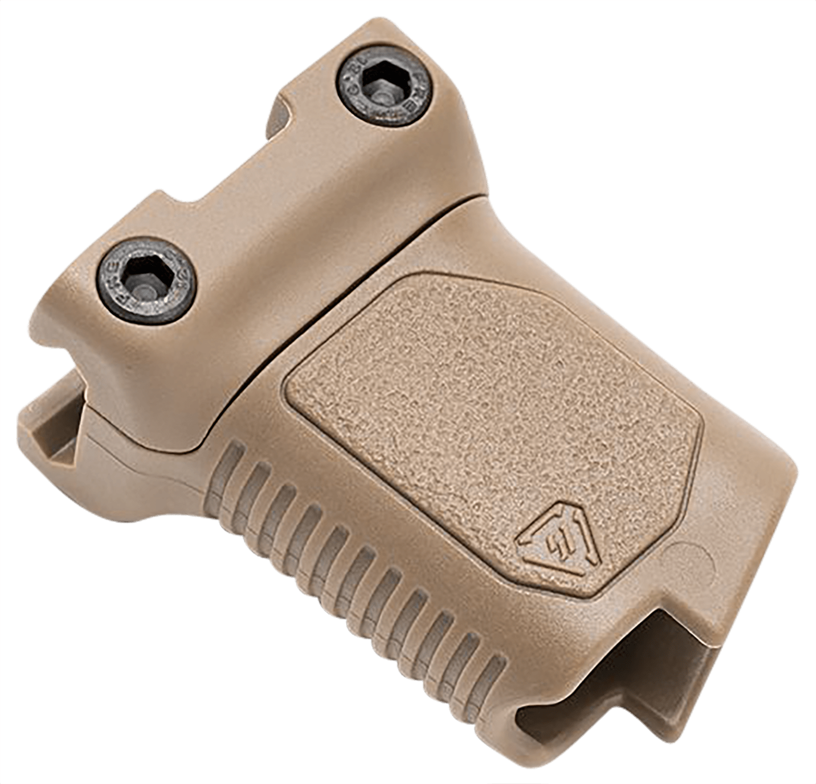 Strike Industries ARCMAGRAILSFDE Angled Vertical Grip Short Flat Dark Earth Polymer with Cable Management Storage for Picatinny Rail