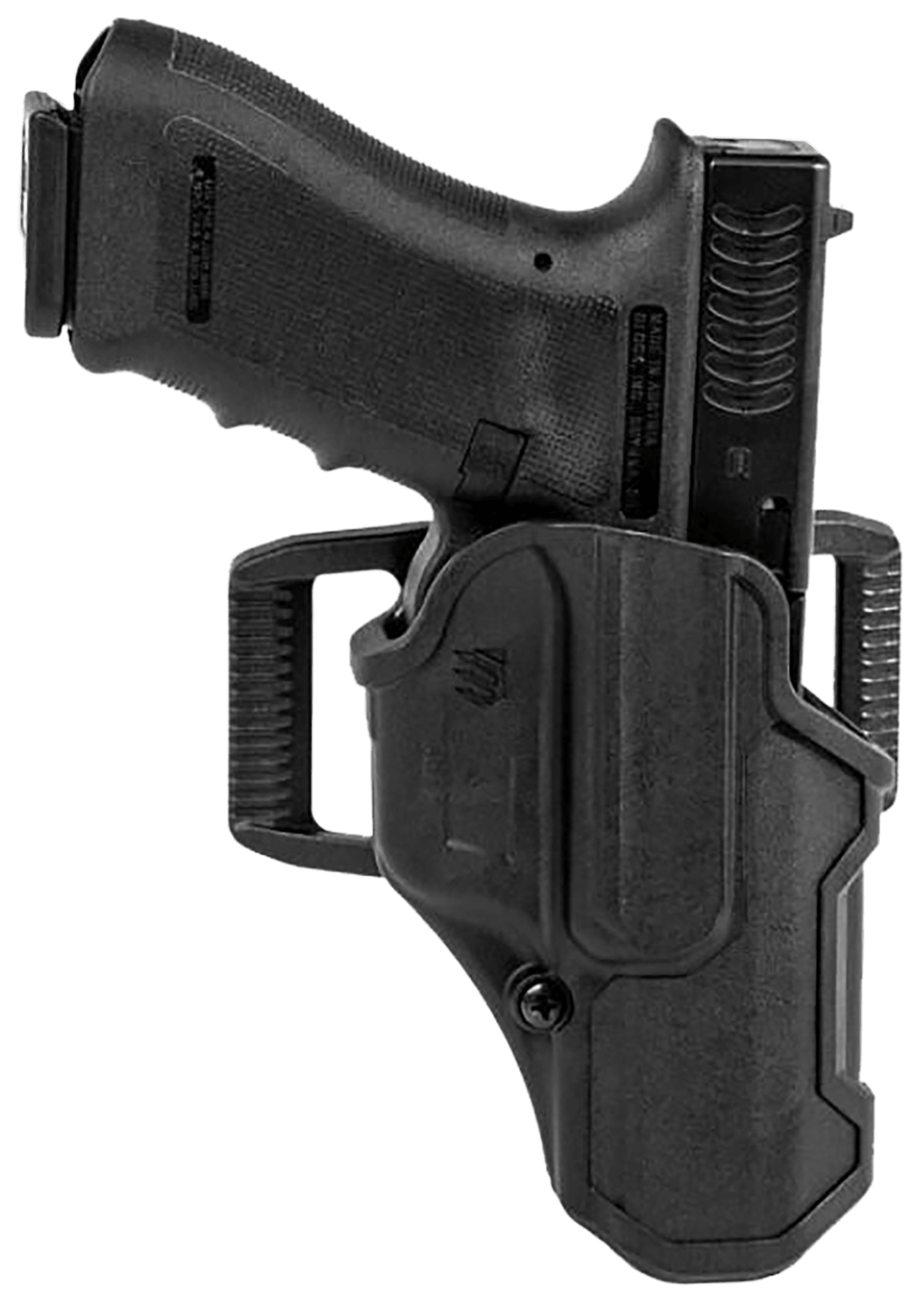 Blackhawk 410713BKR T-Series L2C Non-Light Bearing OWB Black Polymer Belt Loop/Clip Compatible w/Glock 20/21/37/38 Right Hand