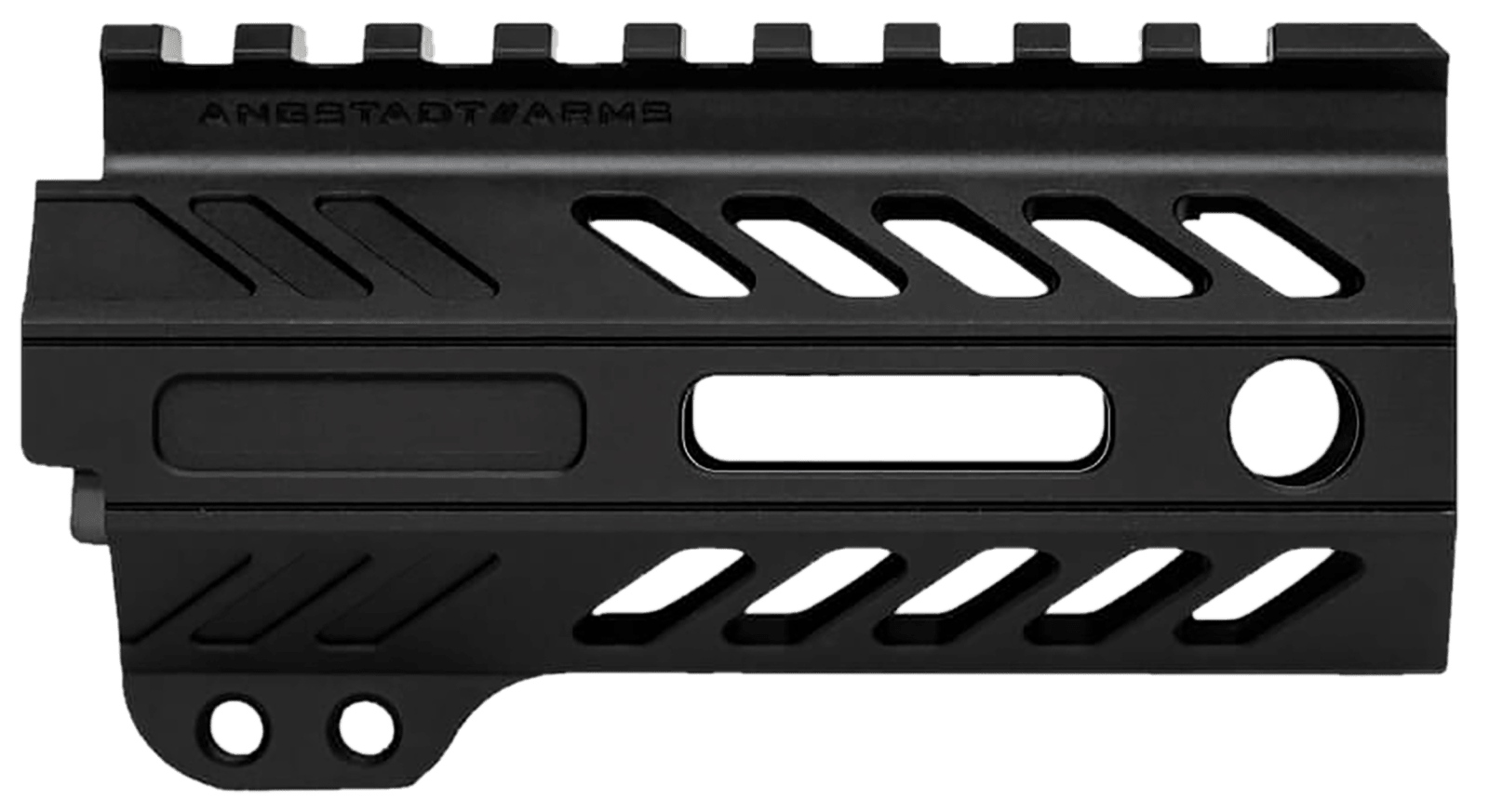 Angstadt Arms AA004HGMLT Ultra Light Handguard  made of Aluminum with Black Anodized Finish, M-LOK Style, Picatinny Rail & 4" OAL for AR-15 Includes Hardware