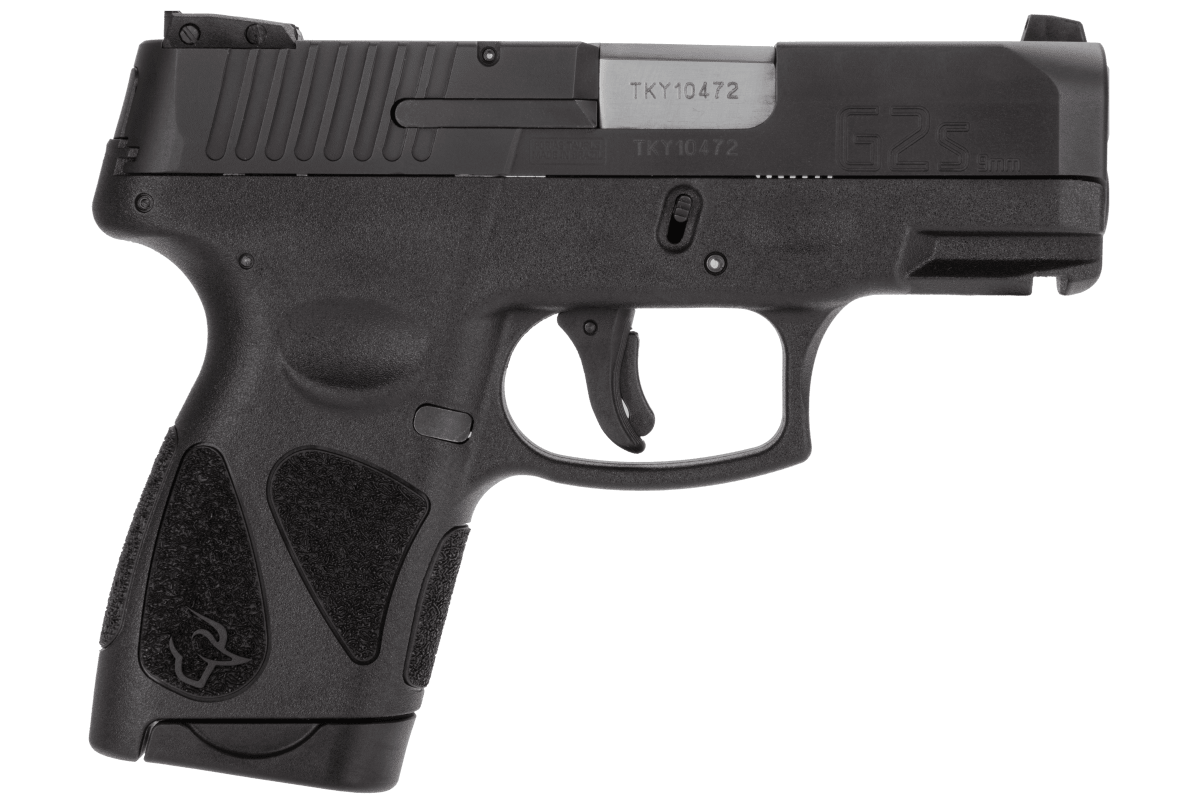 Taurus 1G2S931 G2S Compact Frame 9mm Luger 7+1 3.26" Matte Stainless Steel Barrel, Matte Black Serrated Alloy Steel Slide, Black Polymer Frame w/Picatinny Rail & Polymer Grip, Right Hand