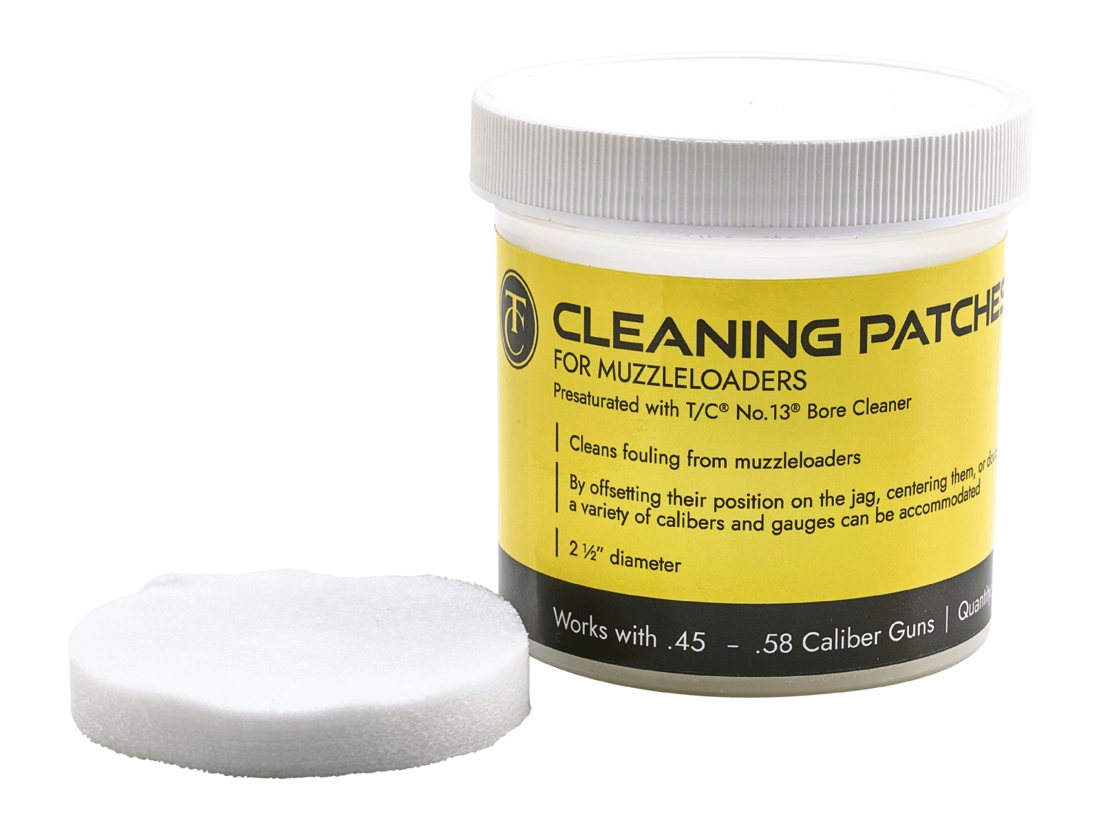 Thompson Center Arms, LLC 9036R Cleaning Patches Muzzleloader 2.50" Cotton 100Ct