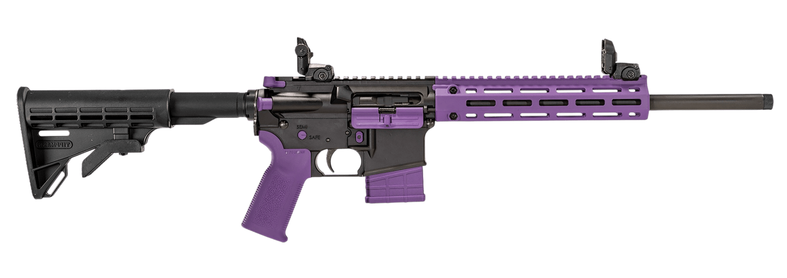 Tippmann Arms A101335 M4-22 LTE 22 LR 10+1 16" Black Parkerized Threaded Barrel, Matte Black Aluminum Receiver w/Picatinny Rail, Purple M-LOK Handguard. Composite Forend. Black Polymer Stock. Purple G